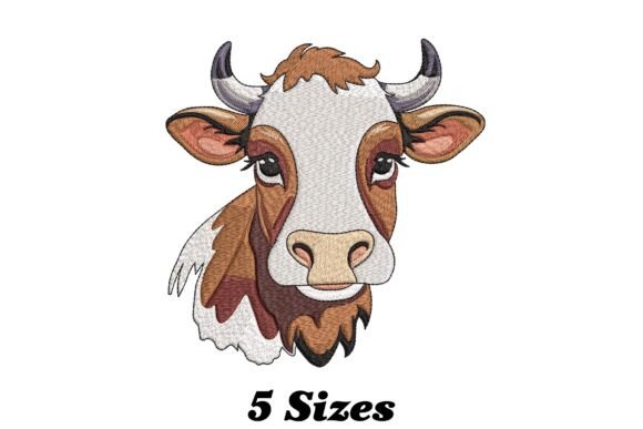 Colorful Cow Head: A Festive Embroidery Review