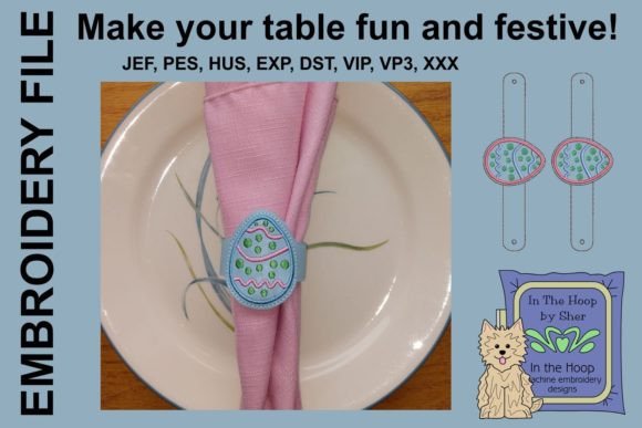 Review: Easter Egg Napkin Ring Embroidery Design
