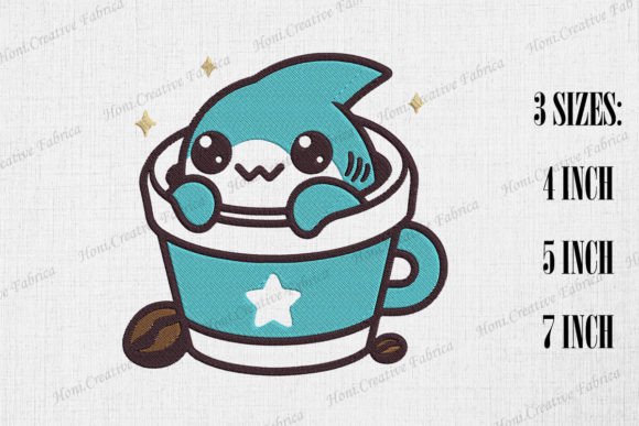Reviewing the Cute Shark in Coffee Cup Design