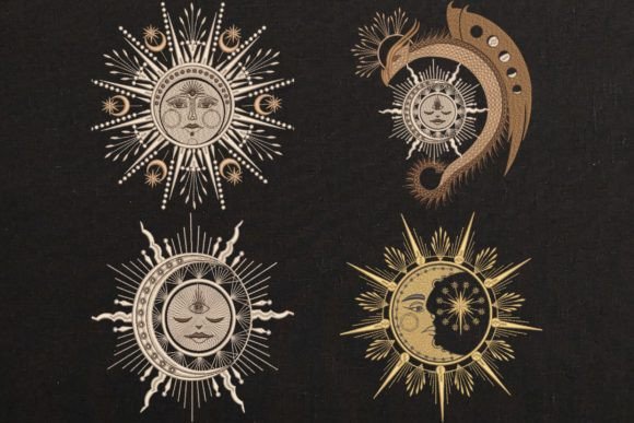 Reviewing the Set of 4 Sun with Face, Moon Star for Etsy